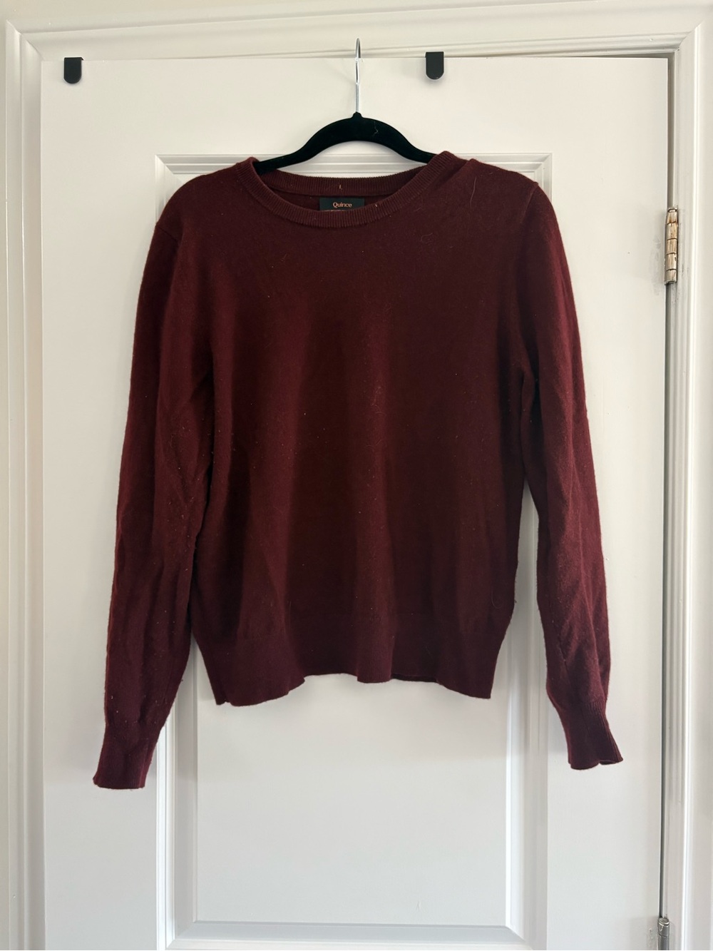 Quince Women's Crewneck Sweater in Wine Red